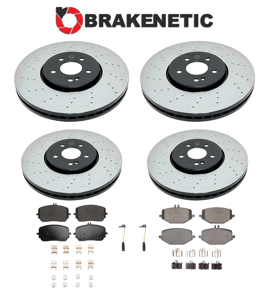 Rotores de freno perforados F&R BRAKENETIC + pastillas de cerámica + sensores GLE53 AMG 56.63193.21 Foto 1 de 1