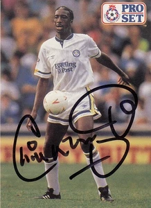 Modern SIGNED PRO SET 1991/92 Trading Card CHRIS WHYTE LEEDS UNITED - Picture 1 of 1