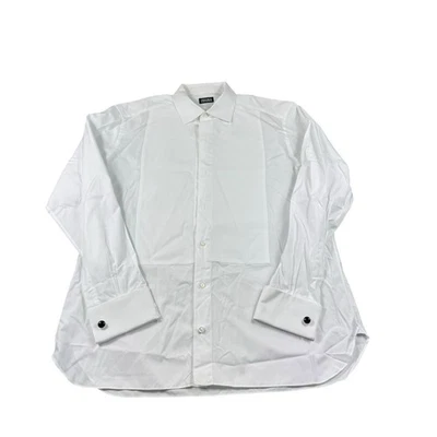 ZEGNA Current Blanco Esmoquin Babero Delantero Hombre Puño Francés 17.5/44 Foto 1 de 4
