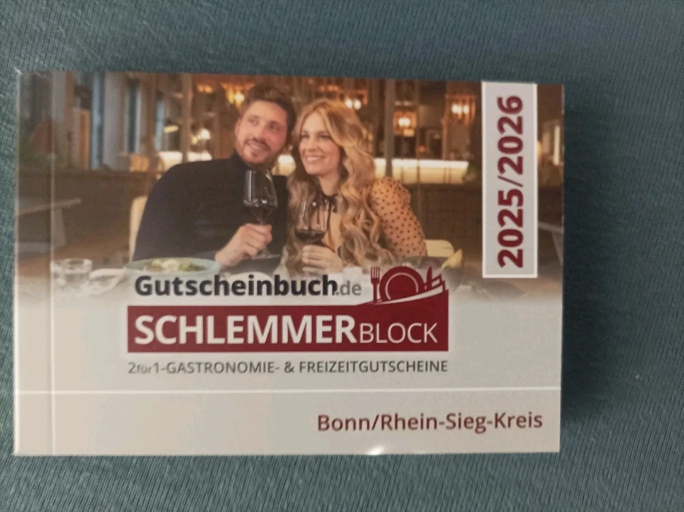 Gutscheinbuch Schlemmerblock Bonn/Rhein-Sieg-Kreis 2025/2026 - Bild 1 von 1
