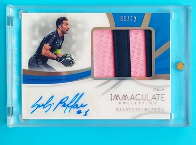 2018-19 Panini Immaculate Italy Gianluigi Buffon Patch Auto 5/12 SP - Image 1 of 2