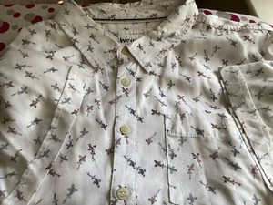 Weird Fish Men's Short Sleeve Shirt 3XL Organic Cotton, All-Over Fish Design - Picture 1 of 3