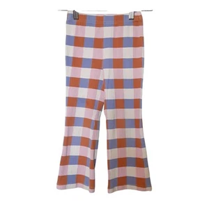 Hanna Andersson Flare Legging Girls 5 Ribbed Color Block Disco Patchwork Stretch - Picture 1 of 11
