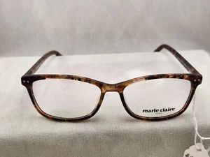 MARIE CLAIRE MC6289 WOMENS EYEGLASS FRAMES 53-16-140 BROWN MARBLE with CASE - Picture 1 of 4