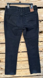 Lucky Brand Lola Straight Leg Jeans Womens Size 6/28 X 31 Black Denim Low Rise - Picture 1 of 7