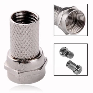 Type F Connector Screw Plug for SAT Aerial SKY Virgin TV Satellite RG6 Coax - Picture 1 of 4