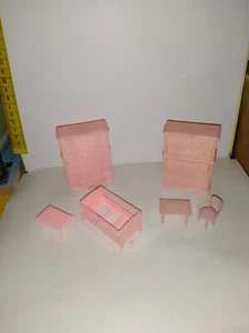 Alte kleine Möbel-Kinderzimmer-Made in USA -Puppenhaus-Puppenstube-50er Jahre - Bild 1 von 1