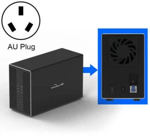 Blueendless USB-B Interface 3.5 inch 2 Bay RAID Combination Array HDD External E - Afbeelding 1 van 17