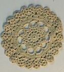 New Hand Crocheted Doily Star & Flowers  round Handmade USA