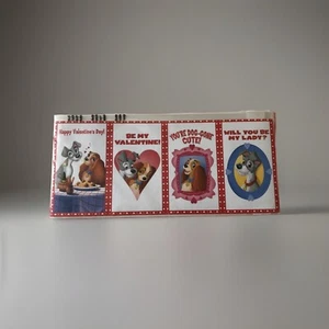 Lady And The Tramp Disney Valentines Day Cards set of 4 Movie Promotion 2018 - Picture 1 of 8