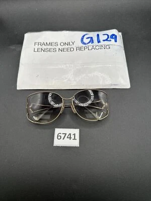 Gafas de sol vintage Tura MOD 406 EBO 136 de metal dorado de gran tamaño marcos 60-17 G129 Foto 1 de 4