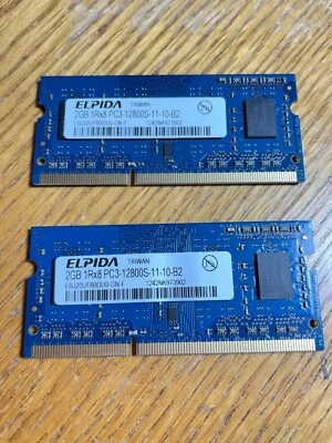 Elpida 2GB PC3-12800S EBJ41UF8BDU0-GN-F - Image 1 of 2