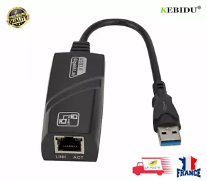 USB 3.0 vers Ethernet RJ45 LAN Network Adapter 100/1000 Gigabit Carte réseau PC - Imagen 1 de 6