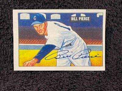 RARE Billy Pierce AUTOGRAPHED 1951 Bowman Reprint, Chicago White Sox, NICE! - Image 1 of 2