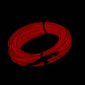 5M Soft Flash Flexible Strip EL LED Light Neon Glow Tube with Battery Red Xmas - Picture 1 of 8