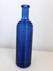 Vintage retro cobalt blue glass vase home decor decorative flower vases 1990s - Picture 1 of 5