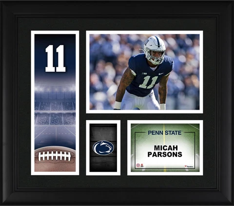 Micah Parsons Penn State Nittany Lions Framed 15"x 17" Player Core Collage Cover