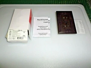 PASS & SEYMOUR - GFCI DUPLEX RECEPTACLE - 1595-TR - BROWN OUTLET W/ COVER - NEW - Picture 1 of 3