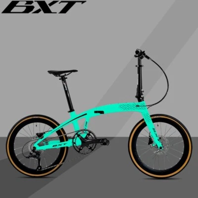 BXT 20ich Kohlefaser Faltrad Pendler Fahrrad Scheibenbremse SHIMANO R4700 2x10s - Bild 1 von 4