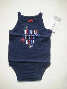 Carter's HOORAY FÜR DIE USA! Einteiler Farbe Marine Einzelhandel 12 $ - Bild 1 von 2