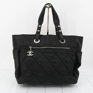 Chanel Biarritz MM Coated Canvas Tote Bag **EBAY LIVE - Picture 1 of 15