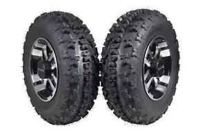 MASSFX 21x7-10 ATV Front Tire & 10x5 4/144 Machined Wheel Kit 21x7x10 (2 Pack) - Bild 1 von 5