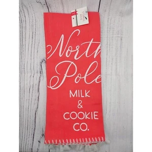 Toalla de cocina Toallas de té de mano Vacaciones de Navidad Polo Norte Leche y galleta - Imagen 1 de 6