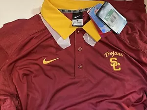Nike USC Trojans Men Dri-Fit Polo Size XL New With Tags $75 Retail ncaa - Picture 1 of 12