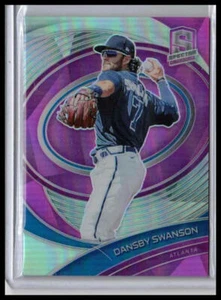 2021 Panini Spectra #59 Dansby Swanson Rosa Neon Die Cut #/35 - Foto 1 di 2