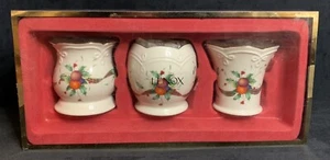 Lenox Holiday Tartan Candle Votive 3 Inch Height Set Of 3 Original Box & Candles - Picture 1 of 15