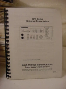 VTG MANUAL - GIGA-TRONICS 8540 SERIES UNIVERSAL POWER METERS - Picture 1 of 3