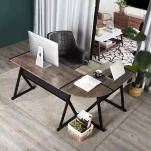 L-Shaped Corner Computer Desk Large Gaming PC Workstation Home Office Table - Picture 1 of 4