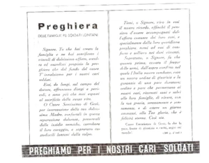 1940 PREGHIERA PER I NOSTRI CARI SOLDATI - SANTINO - HOLY CARD - Picture 1 of 2