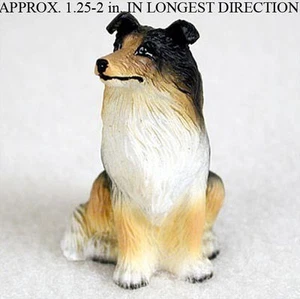 Collie Mini Hand Painted Figurine Tri Color - Picture 1 of 1