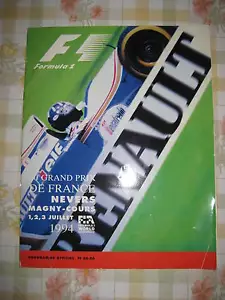 FÓRMULA 1 - F1 - PROGRAMA MAGNY COURS GRAN PREMIO DE FRANCÉS 1994 - ORIGINAL GENUINO - Imagen 1 de 1