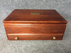 Reed & Barton Anti-Tarnish Wood One Drawer Flatware Chest Storage Box #1 - Picture 1 of 6