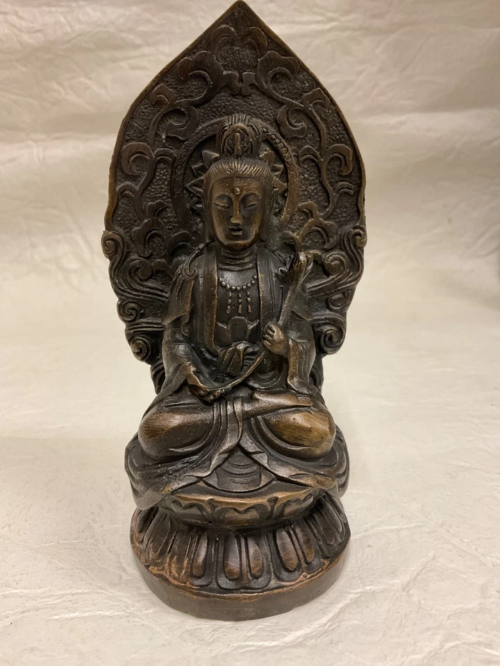 Vtg. Chinese Copper Buddha "KwanYin" Statue - Image 1 of 4