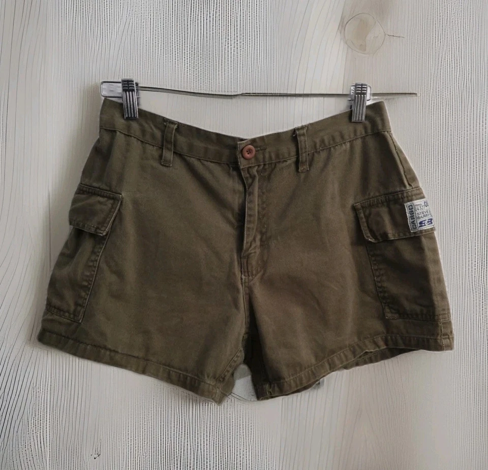 Pantalones Cortos Carga Steve & Barrys Para Mujer Talla 8 Verde Ejército Exterior Informales Preppy Foto 1 de 4