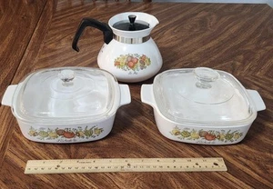 CorningWare Spice of life Casserole with lid & Kettle set of 3 (6pcs) See Photos - Picture 1 of 5