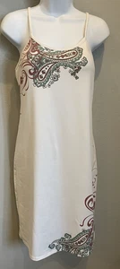Athleta Vestito Sportivo Spaghetti Strap Reggiseno Integrato Bianco Donna Taglia Media - Foto 1 di 9