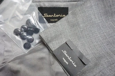 Sartorio Napoli Gris Lana Mohair 2 Piezas Traje Chaqueta Pantalones 44 TOTALMENTE NUEVO Foto 1 de 4