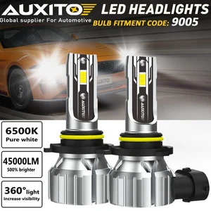 AUXITO 9005 HB3 LED Bulbs High Low Beam Headlight 60W 6000K White Super Bright - Picture 1 of 11