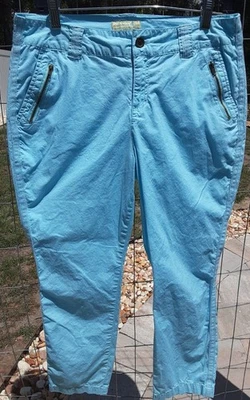 Pantalones cortos de verano Caribbean Joe de algodón para mujer talla 10 Petite Aqua Foto 1 de 4