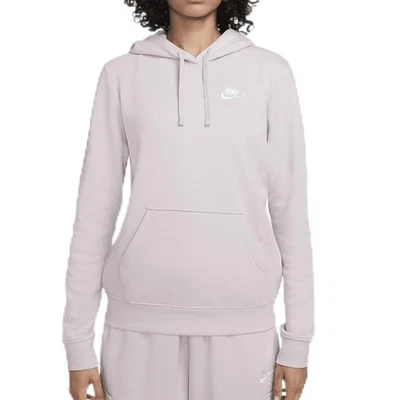 NUEVO Nike Club Polar Mujer’s Pullover Sudadera con Capucha Violeta Blanco Talla Grande DQ5793-019 Foto 1 de 4