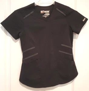 Grey's Anatomy by Barco Women's Black Short Sleeve Scrub Top Size XS Vneck - Picture 1 of 9