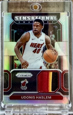 Parche usado de juego 2021-22 Udonis Haslem Panini Prizm/10 3 colores Miami Heat 🔥 Foto 1 de 2