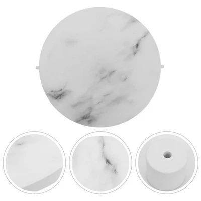  Marble Pattern Trash Can Lid Replacement Plastic Garbage Can Cover Waste Bin - Image 1 of 4