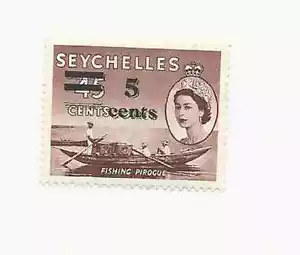 Seychelles 1957 Double Surcharge Scott #193a Neuf sans Charnière - Picture 1 of 2