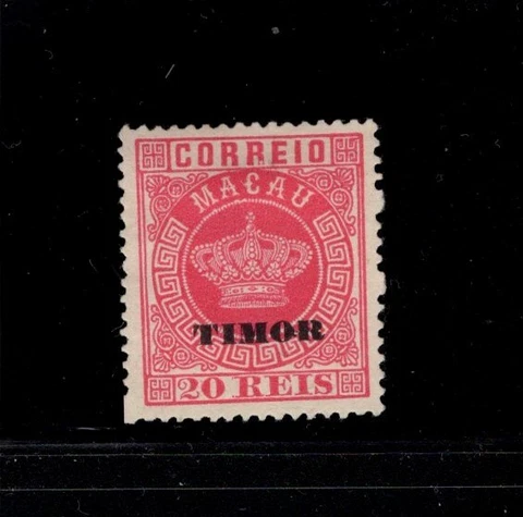 Timor 1885 20r Crown MH Sc 3 Reprint Cover