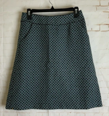 Falda Worthington para mujer verde azulado/negro punteada línea A bolsillos talla 4 Foto 1 de 4